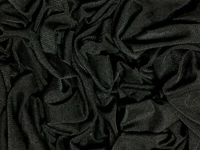 4 Way Super Stretch Black Power Mesh Net Soft Fabric Spandex Material 63  Width  • £7.99