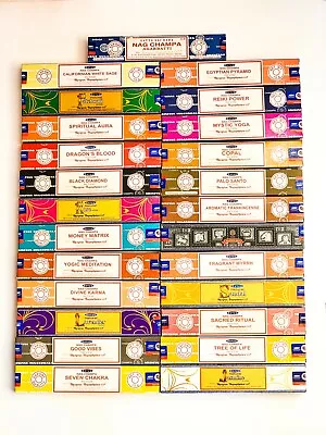 Lot 90 Gm Satya Nag Champa Assorted Sampler Incense Sticks - Mix N Match !! • $10.93