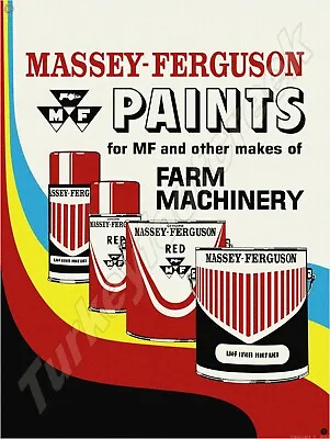 Massey-Ferguson Paints 9  X 12  Metal Sign • $14.99