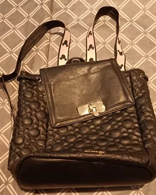 Ladies/Girls Minnie Mouse Bag Backpack/Handbag Black & Gold  • £8