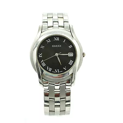 Gucci Watch  5500M 36mm Men's Black X Silver 3238302 • $15.50