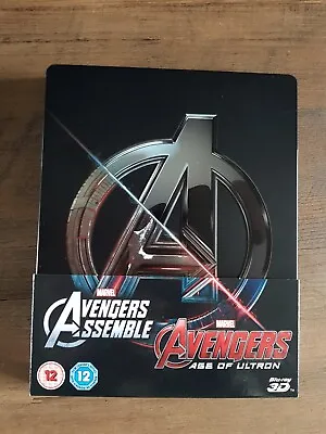 Avengers Assemble Avengers Age Of Ultron 3D Blu-Ray Steelbook With J Card Marvel • £16