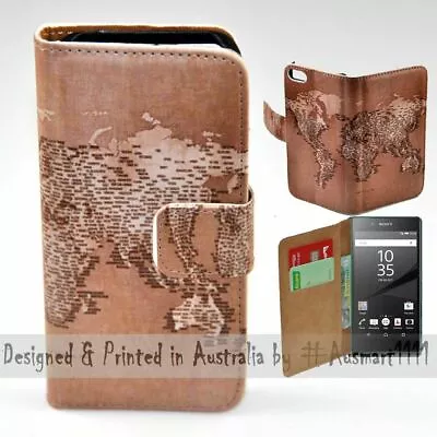$13.98 • Buy For Sony Xperia Series World Map Old Script Theme Print Mobile Phone Case Cover