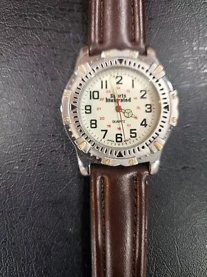 Vintage Sports Illustrated Watch With Glowing Dial And Leather Strap • $7