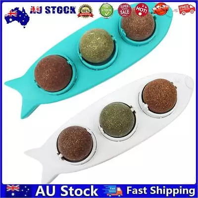 AU 3 In 1 Rotatable Catnip Interactive Kitten Chew Toy Catnip Toy Ball Pet Suppl • $9.70