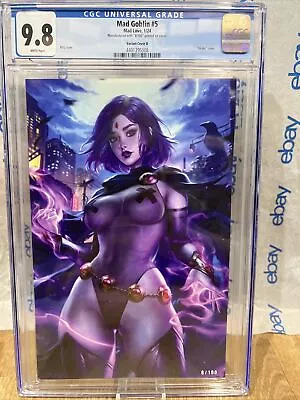 MAD GOBLIN #5 RAVEN TEEN TITANS Cover D MAD LOVE LTD 8/100 Cgc 9.8 Graded Comic • $139.99