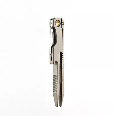 EDC Titanium Alloy Multi Tools Tweezers Opener Pocket Outdoor Folding Knife • $13.31