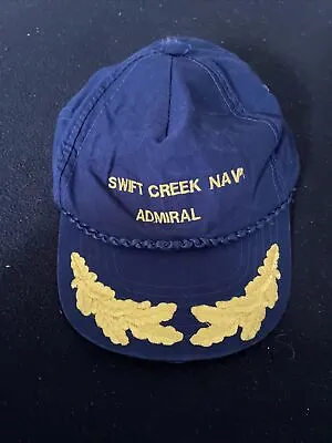 Vintage Swift Creek Nav Admiral Hat Blue Sailing Cap • £8.99