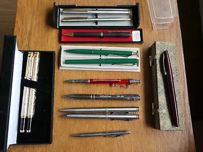 Job Lot Of Pens & Propelling Pencils Including Some Sets • £15