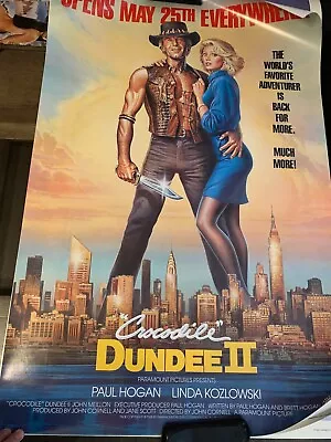 CROCODILE DUNDEE II LOT OF 2 ONE SHEET POSTER ROLLED - 1988 27 X41  MINT • $20