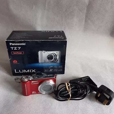 Panasonic LUMIX DMC-TZ7 10.1MP Digital Camera Boxed - Red • £12