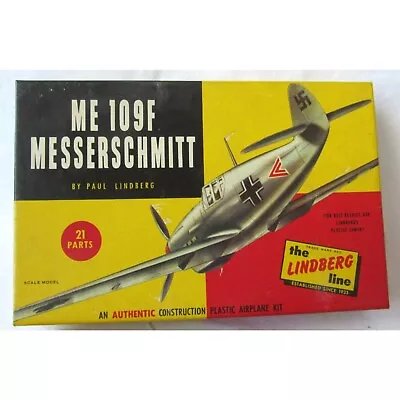 Vintage 1955 The Lindberg Line ME 109F Messerschmidt Model Kit 407 29 • $99.99