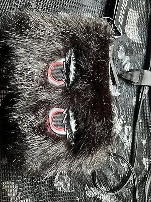 Alternative Goth Black Fluffy Fur Bag With Eyes And Eyelashes - Tags • £6