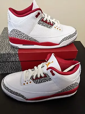  Jordan 3 Retro Mid Cardinal Red - Size US10 + Free Shipping • $359.99