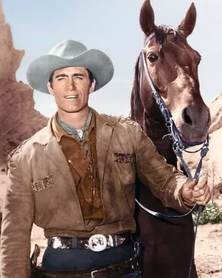 $29.99 • Buy Clint Walker Smiling Pose With His Horse Brandy As Cheyenne 1955 TV Poster