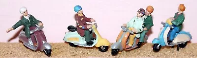 Scooters Riders Mods F164 UNPAINTED OO Scale Langley Models Kit 1/76 Motorcycles • £17.90