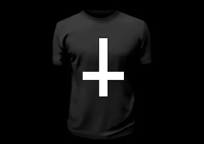 £17.50 • Buy Black Metal Inverted Cross T-shirt Satan Goth Satanic *ALL SIZES*