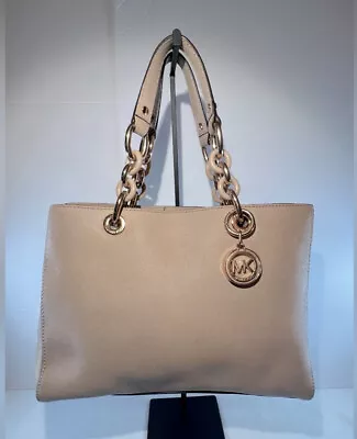 Michael Kors Cynthia Medium Dusty Pink/Cream Satchel Bag • $79.99