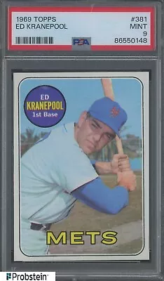 1969 Topps #381 Ed Kranepool PSA 9 MINT Mets Low Pop TOUGHIE!! • $609