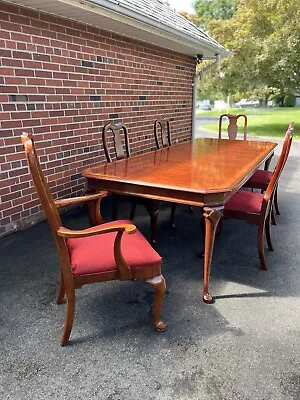 $999 • Buy Vintage Pennsylvania House Solid Cherry Dining Table W/6 Chairs & 2extra Leaves
