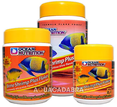 Ocean Nutrition Brine Shrimp Plus Flakes Marine Fish Food Aquarium Tank • £8.45