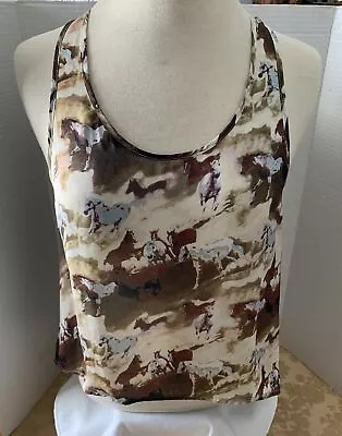 I Love H81 Size S/P Horses Camisole/Tank Top Shirt Polyester Forever 21 • $9.95