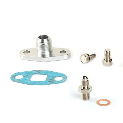 Turbo Oil Feed 4AN & Return 10AN Flange For Holset HX30 HX35 HX40 HX45 HX50 HX55 • $25.70