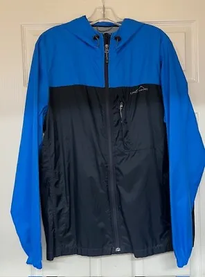 Eddie Bauer Jacket - Mens Large - Mesh Lined Hooded Windbreaker / Rain Coat • $18.95