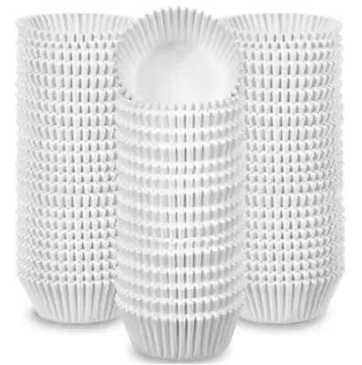 500 Pcs Fluted Baking Cup Jumbo Muffin Cupcake Liner White 2-1/4 X1-7/8  Dia 6   • $6.39
