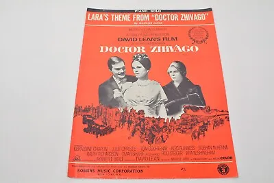 Laras Theme From Doctor Zhivago By Maurice Jarre 1965 Sheet Music • $5.95
