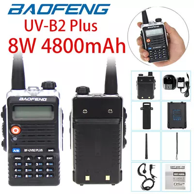 £28.79 • Buy Baofeng BF-UVB2 PLUS (UV-5R Upgrade) UHF VHF Dual Band 2-Way Radio Walkie Talkie