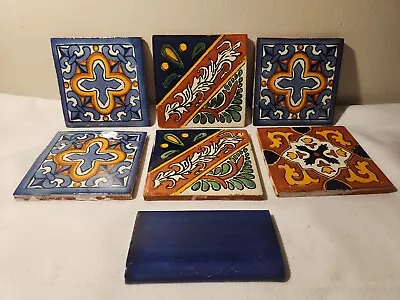 Hand Painted Talavera Tile Coasters Mexican Tile Coasters Moroccan Tile • $65.89