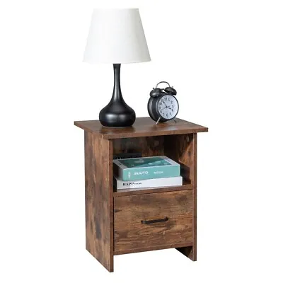 Vintage Wood Bedside Cabinet With USB Socket And 1.5M Long Power Cord • $21.84