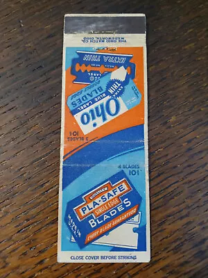 Vintage Matchbook: Ohio Pla-Safe Razor Blades • $4.99