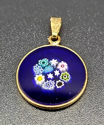 Antica Murrina Veneziana Milifori Murano 24K Gold On Sterling Silver Pendant • $24