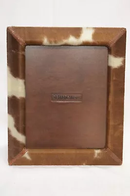 Brown And White Hide And Leather Frame For 8 X 10 By House Of Mercier • $225