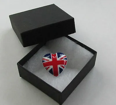 United Kingdom - Union Jack Flag Heart Brooch Pin Jacket Tie Lapel Pin Handmade • £4.25