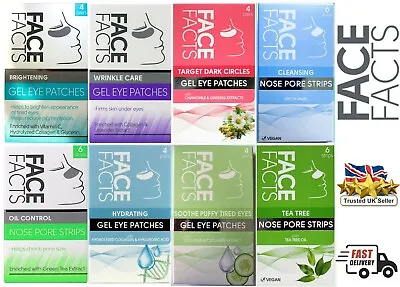 £1.29 • Buy Face Facts Cleansing Eye Gel Pads Lint Free Patches Make Up Nose Pore Strips UK