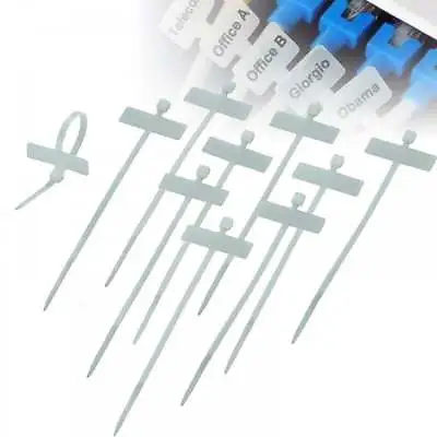 UKDJ 2.5mm X 100mm Natural Cable Ties With Label Tag 25mm X 8mm Tab 10 Pack • £4.99