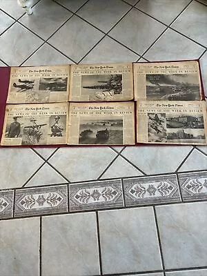 Lot Of 6 Vintage New York Times Newspapers 1941 1942 World War II • $4.99