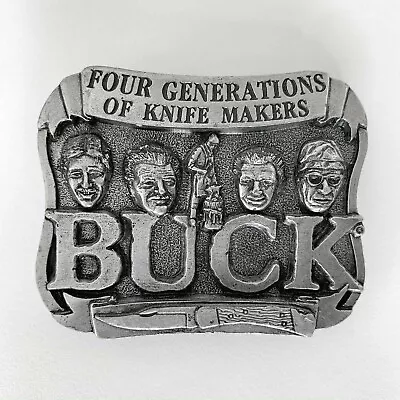 Buck Knives Pewter Belt Buckle Four Generations Smoky Mountain Knife Works  • $12.99