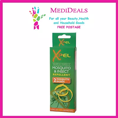 Xpel  Mosquito Bands ( 2 Bands In Each Pack ) CHOOSE Pack Size 1 2 Or 3 Packs • £3.79