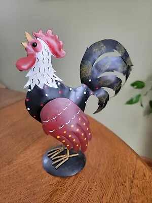 Metal Painted Rooster Chicken Spring Wings 10.5  • $12.99
