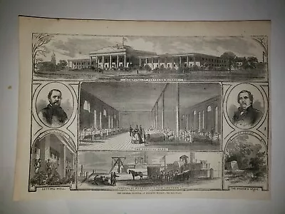 Fortress Monroe General Hospital Dr. Bontecou Cuyler 1862 Civil War Print Sketch • $29.99