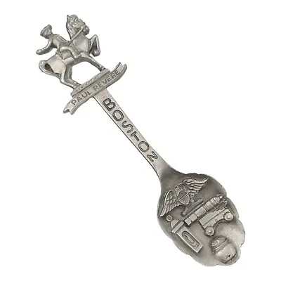 Vintage Boston Massachusetts Souvenir Spoon US Pewter Figural Paul Revere • $5.09