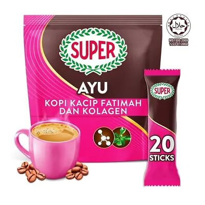 Super Power 5-In-1 Kacip Fatimah & Collagen Instant Coffee 20 Sticks X 22g • $17.99