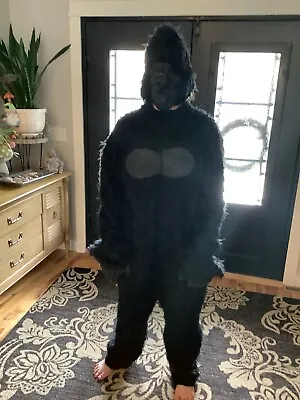 Adult Sized Ape Gorilla Costume With Gloves & Mask Halloween • $49.99
