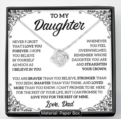 To My Daughter Necklace Gift For Daughter From Dad Daughter Father Necklace • $24.99