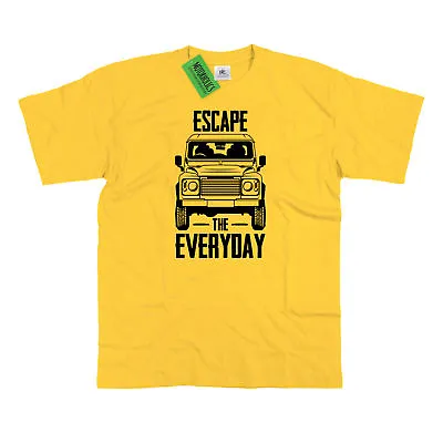 Landrover Defender 90 110 Escape The Everyday Off Road Land Rover Mens T Shirt • £12.99