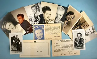 1930s-50s Movie Star 13 Original Fan Photo Postcards Response Cards Hedy Lamarr • $49.95